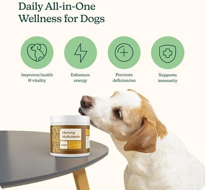 Reggie Morning Multivitamins for Dogs | Daily Dog Vitamin Chews with Vitamins & Minerals for Immunity, Heart, Skin, Coat, Joints & Digestion | Vet-Approved, Natural Dog Supplement | 60 Soft Chews