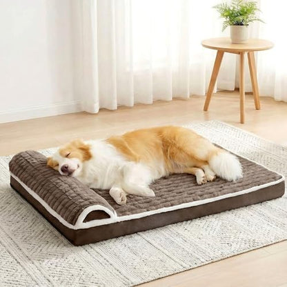 Orthopedic Large Dog Bed Pillow Pet Sofa Bed 36''X24'' Taupe