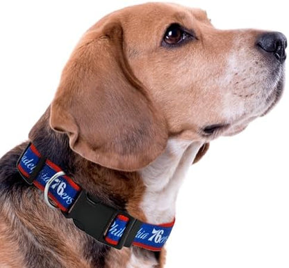 New & Improved Pets First NBA PET Collar Philadelphia 76ERS Dog Collar, Size Small Basketball Team Collar for Dogs & Cats. A Shiny & Colorful Dog & Cat Collar Licensed by The NBA