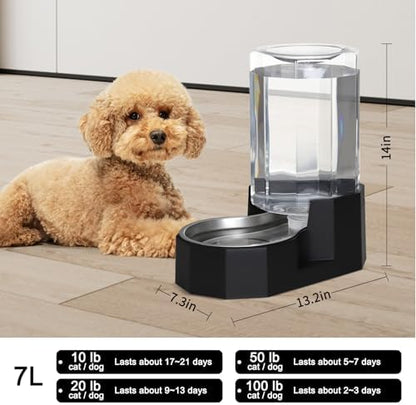 Sfozstra 7L Gravity Dog Water Dispenser:Filter Free Design