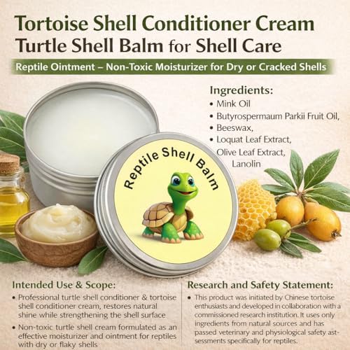 RONDURE Reptile Shell Balm 2.5 Oz Turtle Care Shell Conditioner Moisturizer for Tortoise, Lizard Prevent Skin Dryness on Basking Platform, Tank, and Rock