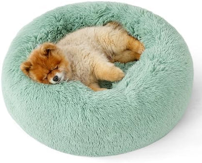 Bedsure Calming Small Dog Bed Donut Washable Cat＆Puppy Bed,23 inches