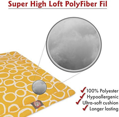 24" Fusion Yellow Crate Dog Bed Mat By Majestic Pet Products