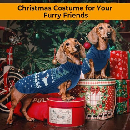 Lelepet Dachshund Sweater Turtleneck Dog Sweaters for Small Dogs (XS-XL)