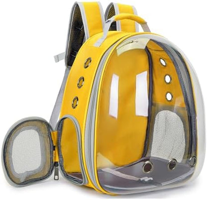 Cat Backpack Carrier Bubble Carrying Bag (Yellow)