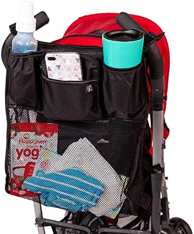 J.L. Childress Universal Cups N Cargo Stroller Organizer & Caddy, Black