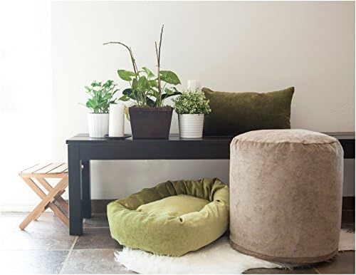 Majestic Pet Micro Velvet Dog Bed, 40 Inch Large, Round, Washable, Apple
