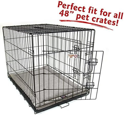 Majestic Pet Dog Crate Mat - Machine Washable Soft Plush Pet Bed Pad for Crates & Kennels | USA Crafted | 48"x30" Villa Vintage