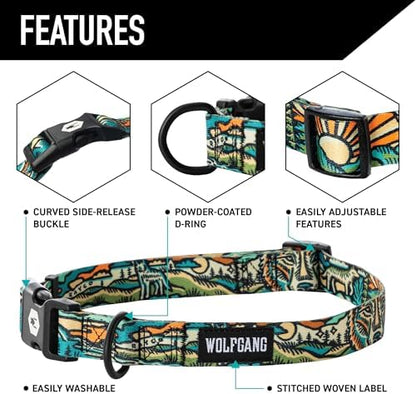 Wolfgang Martingale Dog Collar Wildwolf Print Large