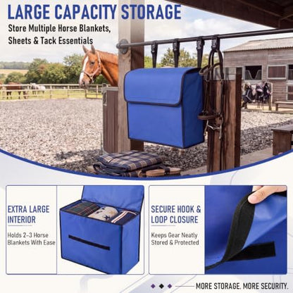 Horse Blanket Storage Bag for Fly Sheets, Blue, 23 x 19 x 9 in