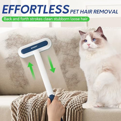BOOMJOY Pet Hair Remover - Reusable Dog Cat Hair Remover Brush for Furniture, Couch, Carpet - Lint Remover for Pet