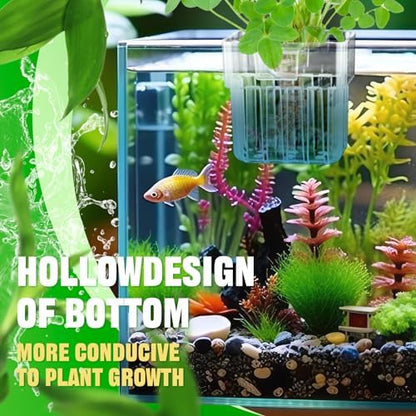 8 Pcs Clear Acrylic Aquarium Plant Holder Hanging Fish Tank Plant Holder