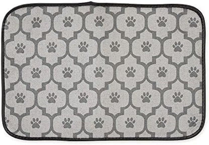 Bone Dry Machine Washable, Ultra Absorbent Pet Mat, 12x18, Gray Lattice