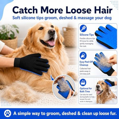 NVNAN 3 PCS Pet Hair Removal Glove and Pet Hair Remover