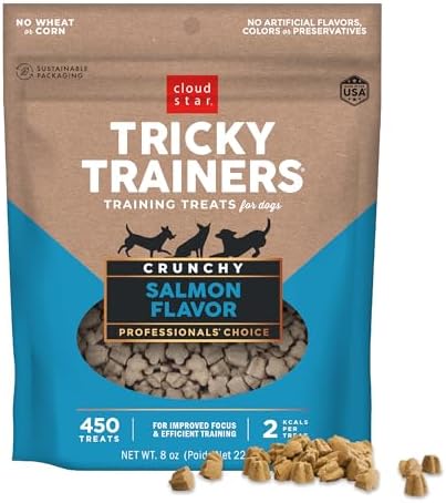 Cloud Star Tricky Trainers Crunchy Dog Treats, Salmon, 8 oz.
