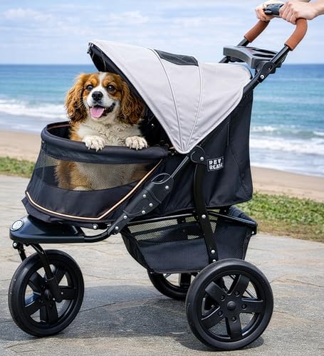 Pet Gear No-Zip AT3 Pet Stroller for Cats/Dogs, Sea Salt