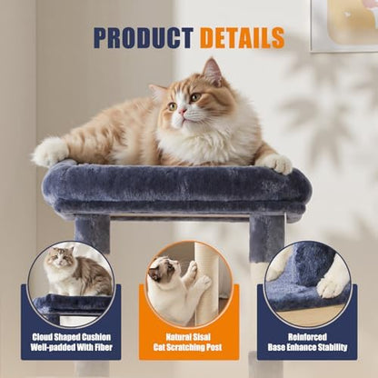63 Inch Cat Tree Tower with Sisal Scratching Post