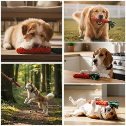3 Pcs Dog Toy Carrot, Cotton Woven Puppy Teething Rope Toys for Dogs Cats Safe Braided Rabbit Toys Dental Cleaning Chew Toy for Small Pets Aggressive Chewers Entertainment & Interaction