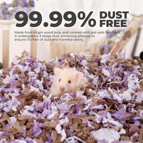 Hamster Bedding 50L Guinea Pig Paper Bedding Odor Control 99% Dust-Free