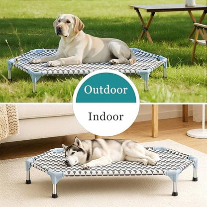 Kuntrust Elevated Outdoor Dog Bed (6 Sided Medium, Triangle)