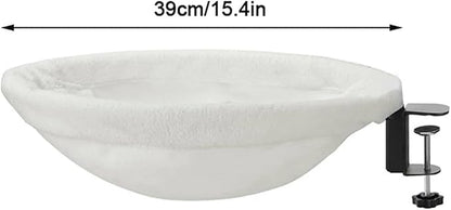 1 Piece Cat Desk Bed Comfortable and Soft Round Desktop Perch Desktop Mounted Litter Box with Pet Mat
