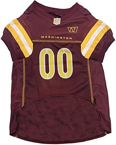 Pets First NFL Washington Commanders Dog Jersey, Size Medium. Best Football Jersey Costume for Dogs & Cats. Licensed Jersey Shirt