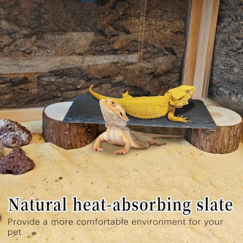 Bearded Dragon Basking Platform,Reptile Slate Basking Rocks,Large