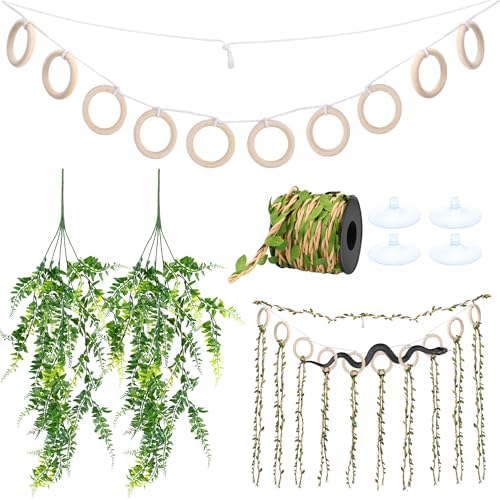 Snake Enrichment Climbing Rings with Jungle Vine for Corn Snake