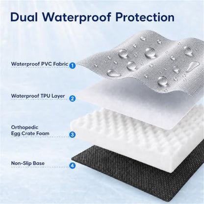 3" Cooling Dog Bed for Crate, Large Orthopedic Cooling Dog Mat