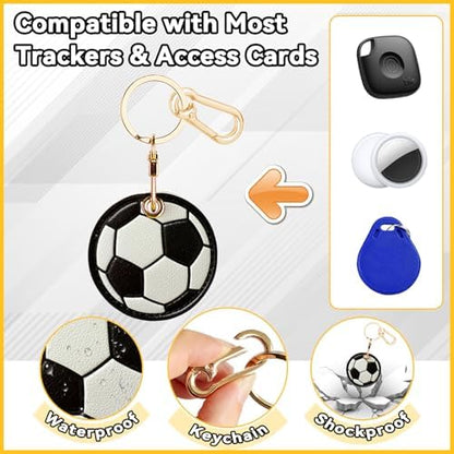 Leather Keychain Holder Case for AirTag, Cute Protective Cover for Apple Airtag KeyChain, GPS Tracker Item Finder