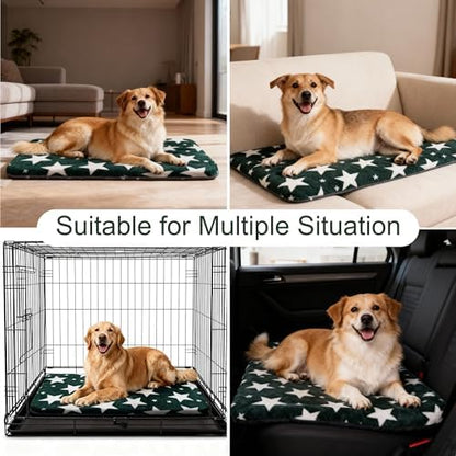 Dog Crate Pad Washable Cat Dog Pet Bed for Crate kennel Large Mat 36inGreen