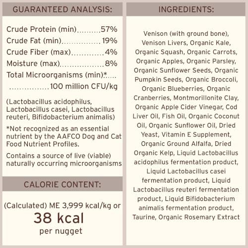 Primal Freeze Dried Raw Dog Food Nuggets, Venison, 5.5 oz