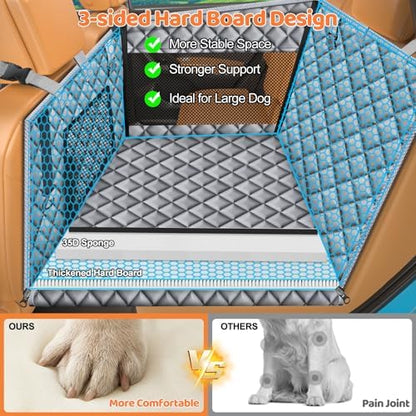 URPOWER Hard Bottom Dog Car Seat for Back Seat, Waterproof Hammock