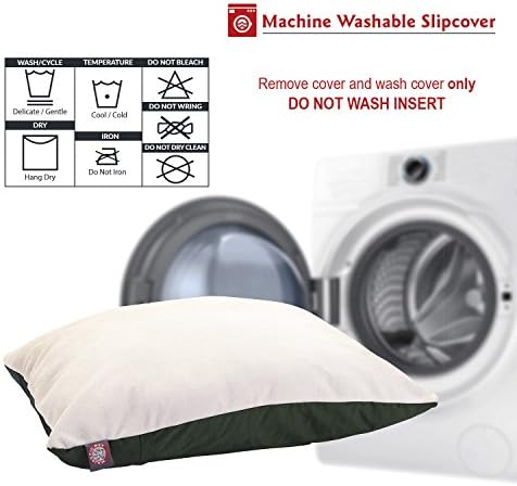 Majestic Pet Rectangle Medium Dog Bed Washable – Removable Slipcover Pet Bed – Dog Crate Bed Super Value Pillow Dog Bed – Dog Kennel Bed for Sleeping - Dog Bed Medium Breed 30 x 40 Inch – Green