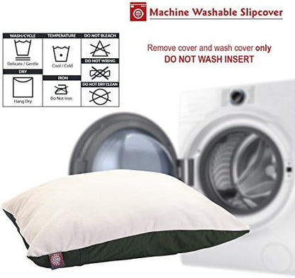 Majestic Pet Rectangle Large Dog Bed Washable – Removable Slipcover Pet Bed – Dog Crate Bed Super Value Pillow Dog Bed – Dog Kennel Bed for Sleeping - Dog Bed Large Breed 36 x 48 Inch – Green