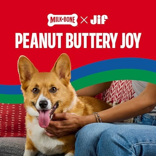 Milk-Bone Peanut Buttery Dipped Dog Treats With Jif Peanut Butter, 2 Bags