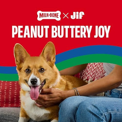 Milk-Bone Peanut Buttery Dipped Dog Treats With Jif Peanut Butter, 2 Bags