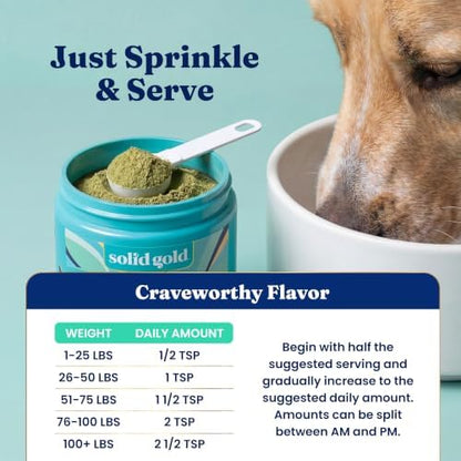 Solid Gold SeaMeal Dog Dental Powder – Plaque & Tartar Control, All Breeds