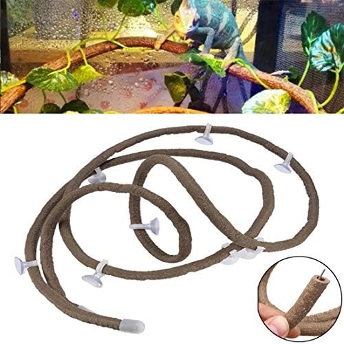 Hamiledyi Lizard Climbing Jungle Vines 9.8FT Bearded Dragon Tank Accessories Bendable Vine Artificial Branch Reptile Tank Habitat Decor for Gecko, Snakes,Chameleon,Bearded Dragon