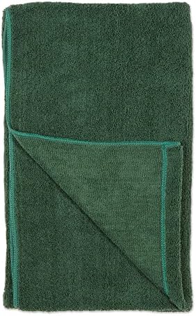 Bone Dry Pet Grooming Towel Collection Absorbent Microfiber X-Large, 41x23.5", Embroidered Hunter Green