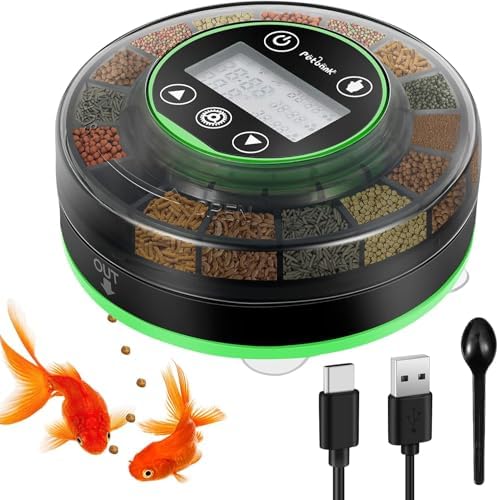 Automatic Fish Feeder for Aquarium Portion Control & Moisture-Proof