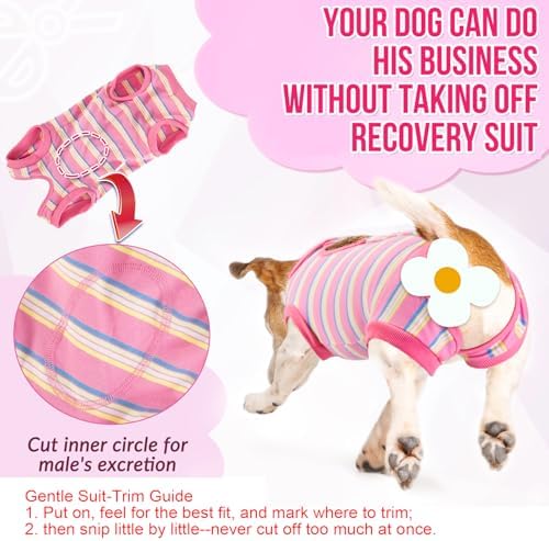 Lukovee Recovery Suit for Dogs, Onesie Spay Neuter Surgery Suit Female Male