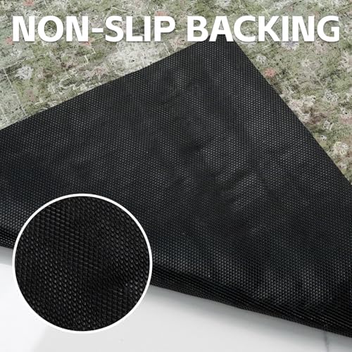 Cat Litter Mat Litter Trapping Mat, 24"x15" Waterproof Urine Proof Litter Box Mat Catcher Mat Non-Slip Washable for Kitty Kitten, Green