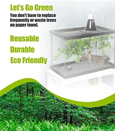 Bearded Dragon Tank Accessories, Reptile Substrate Floor, Leopard Gecko Tank Liner Mat for 40 Gallon, 20 Gallon, 50 Gallon,75 Gallon Lizard Tank, Green