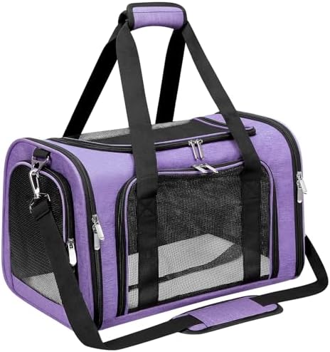 Soft-Sided Cat/Dog/Pet Carrier, Collapsible Pets Travel Carriers