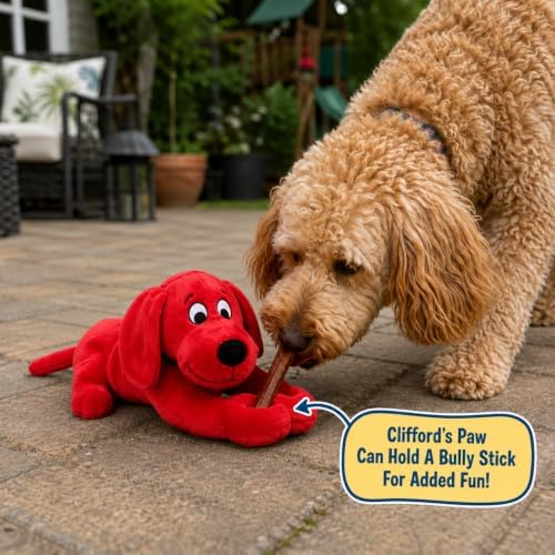 Clifford® Snuggle Buddy Medium Size Plush Dog Toy | Cozy Dog Stuffed Animals Play Toy for Medium to Large Dogs | Comfort, Squeakers, Crinkle, Interactive Bonding