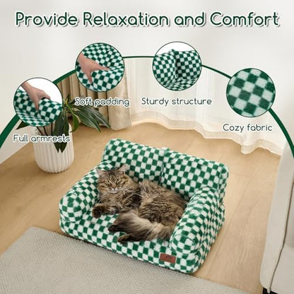 Hollypet Small Dog Large Cat Bed Puppy Couch Beds for Pets up to 25 lbs