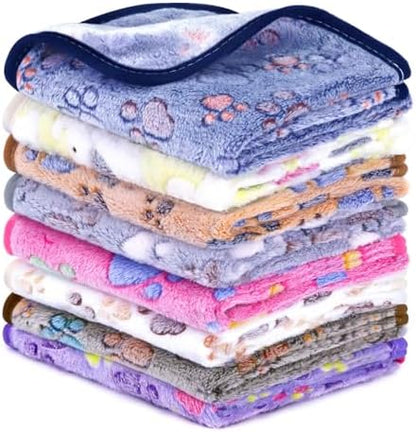 8 Pcs Washable Guinea Pig Bedding Absorbent Small Animal Cage Liners Reusable Guinea Pig Fleece Blankets Waterproof Pet Pee Pad Sleep Mat Pad Cover for Rabbit Ferret Chinchilla Hamster