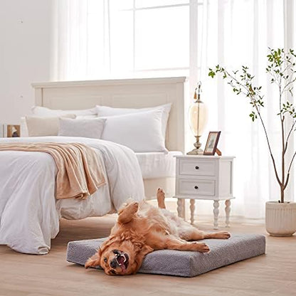 Orthopedic Extra Large Dog Bed for Large Dogs, 41 inches XL Washable with Waterproof Liner and Cooling Gel Memory Foam, Fits up to 110 lbs Pets