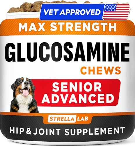 Senior Advanced Glucosamine for Dogs, Chondroitin Hip Joint Supplement Chew